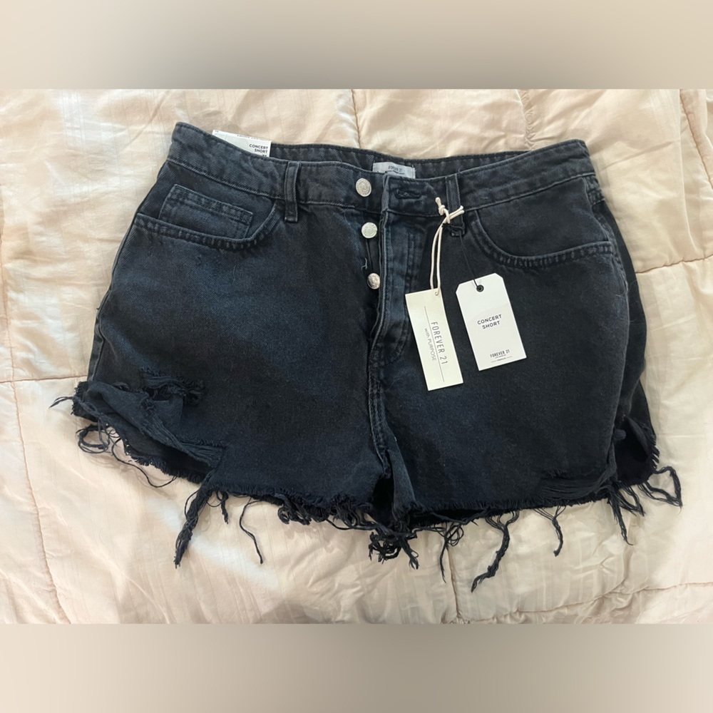 Concert denim shorts forever 21